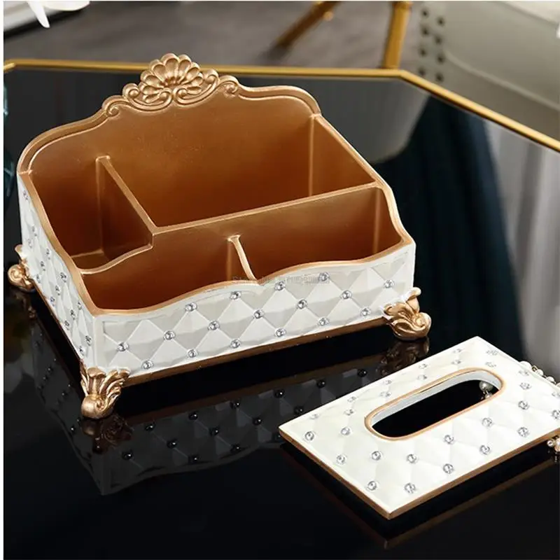 

Набор коробок для салфеток, журнальный столик для гостиной, простой и легкий, роскошный белый поднос с сухофруктами, украшения, роскошное украшение для дома, хранение