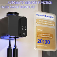 THIVN-Toothbrush Sterilizer Punch-Free Wall Mount Automatic UVC Cleaning And Drying Function Solar Charging Toothbrush Holder B