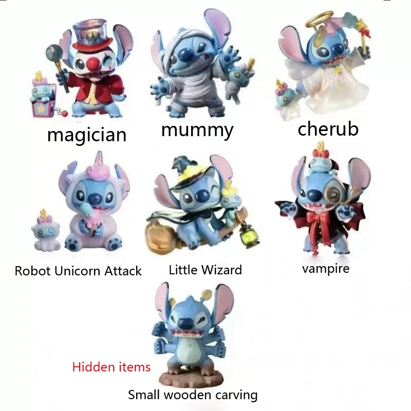 Disney Stitch Raar Dagboek Serie Anime Figuren Creatieve Schattige Pop Standbeeld Model Mysterie blinde doos Speelgoed Kinderen Verjaardagscadeautjes