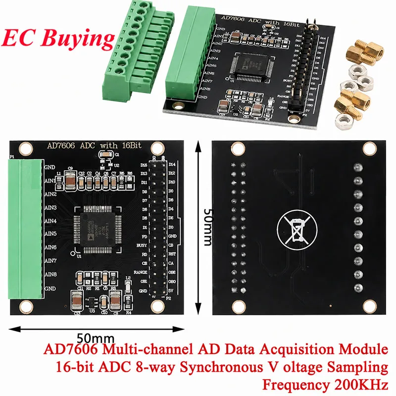 AD7606 Multi-channel ADC Analog to Data Acquisition Conversion