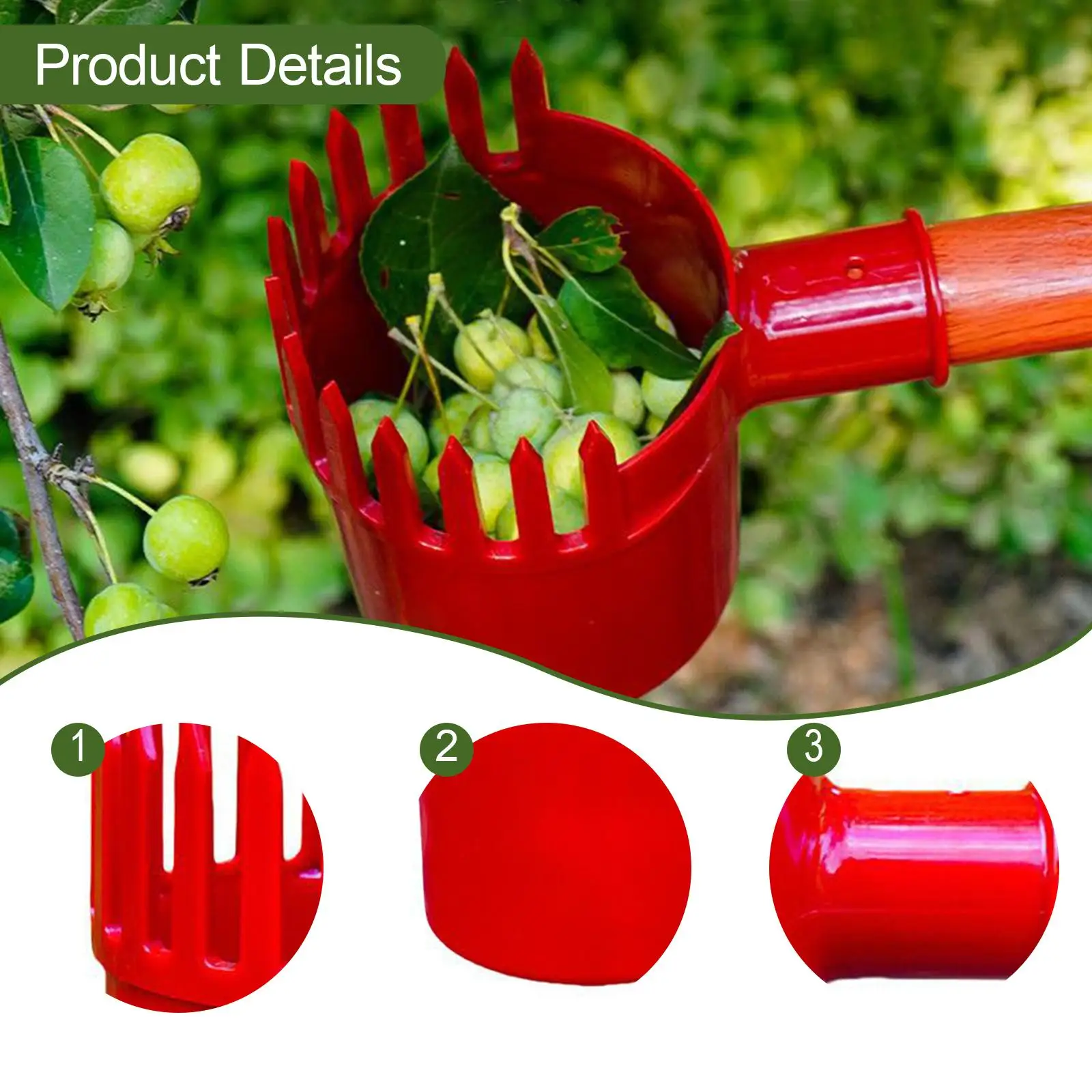 Practical ABS Fruit Picker Easy Use Small Fruit Harvester Gardening Accessory for Farm Orchard