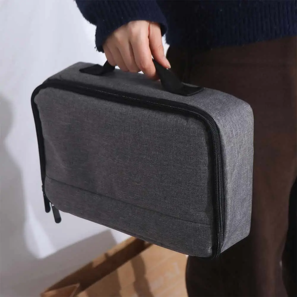 

Carry Handbag Projector Storage Bag Business Style With Handle Projector Carrying Bag Waterproof Grey Projector Case Travel