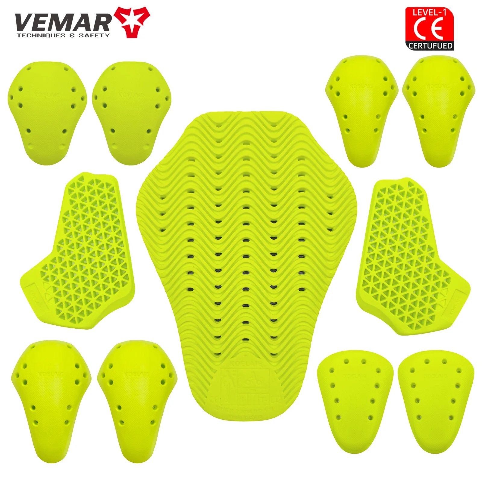 

UltraLight CE1 Certified Motorcycle Protection Soft Inserts Pads Gear Back/Shoulder/Chest/Knee/Hip/Elbow Guard for Jacket/Pants