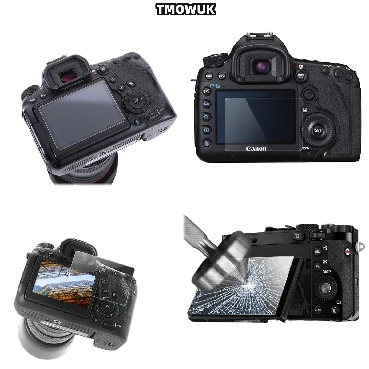 

For Canon 5D3 5D4 5DR 5DS 1DX 3-Pack Screen Protector Set - 9H Hardness, Anti-Glare, Bubble-Free