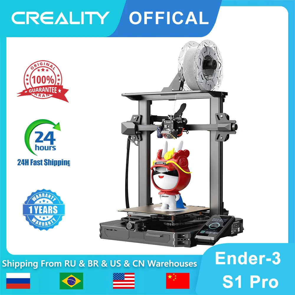 Creality Official Ender 3 / V2 / S1 / S1 Pro / S1 Plus / Neo / V2 Neo / Max Neo / Ender 5 S1 FDM 3D Printer with Resume Printing