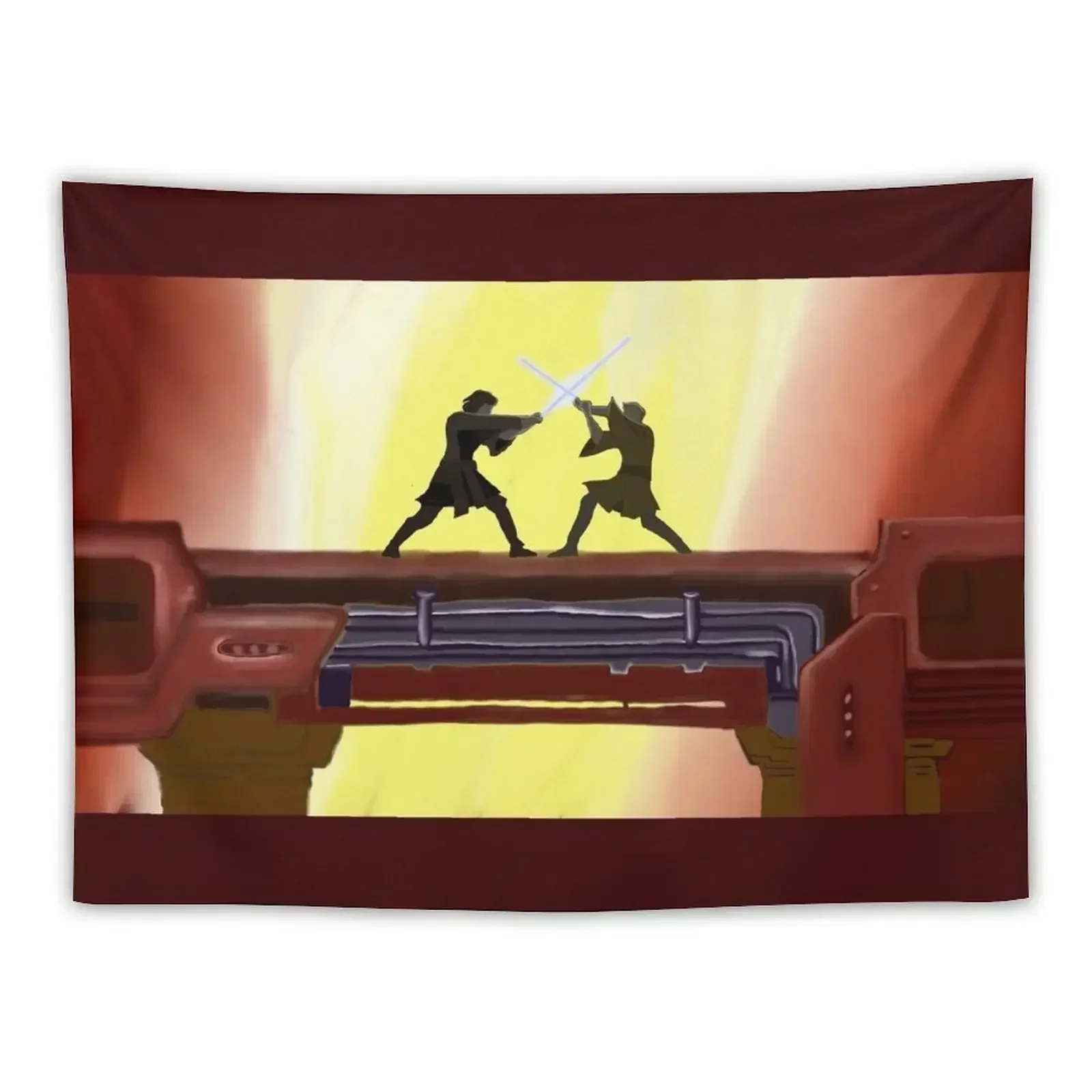 Sad battle of musty planet (Smaller and zoomed) Tapestry Wall Hanging Wall Aesthetic Room Decor Korean Tapestry