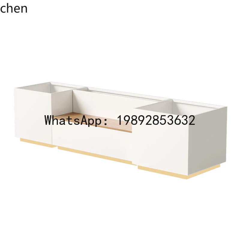 Outdoor Stainless Steel Flower Box and Stool Set Garden Landscape Iron Art Leisure Seat Flower Bed Fence Partition