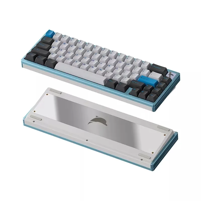 Faca join65 kit de teclado mecânico junta com fio liga de alumínio cnc ergonomia hot-swap personalizado qmk rgb teclados para jogos
