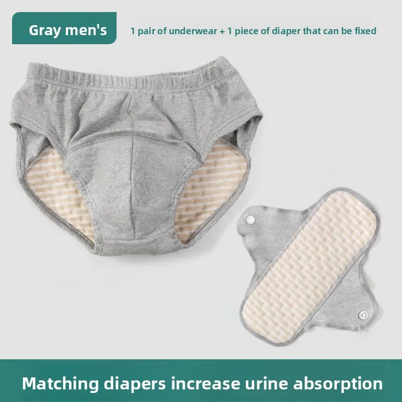 Elderly Incontinence Underwear Washable Leakproof Bedridden Care Pants Reusable Urine Proof Underwear for Senior Bedwetting Prot