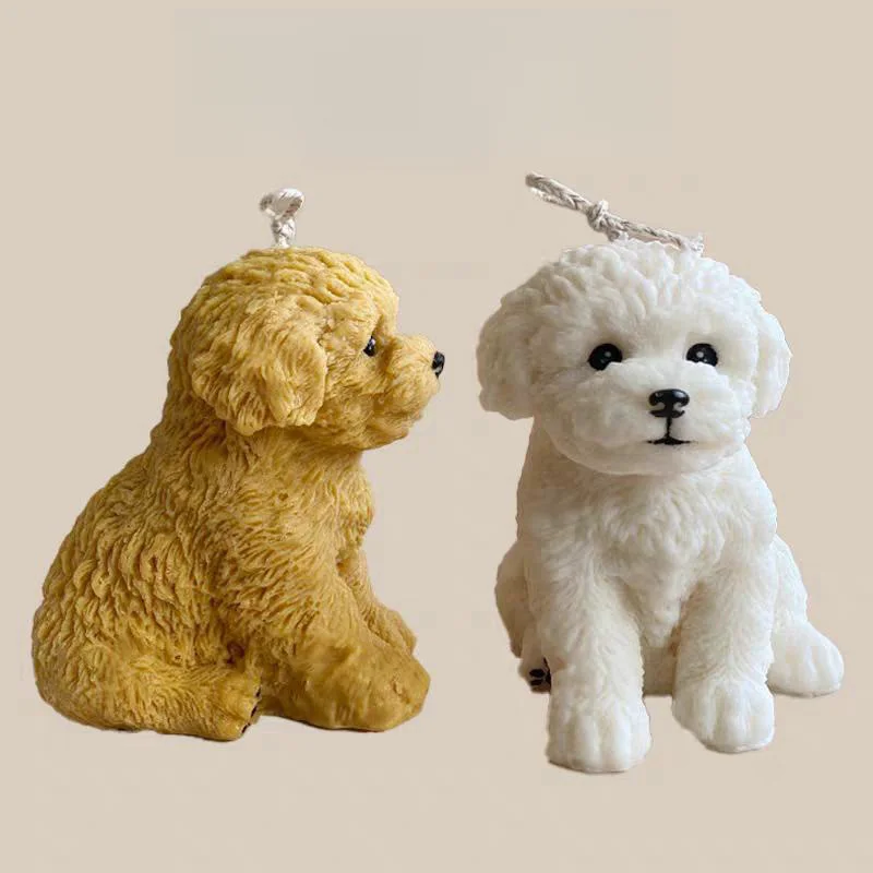 

3D форма собаки ароматерапия гипсовые поделки силиконовая форма DIY формы для свечей гипсовый орнамент форма для украшения дома