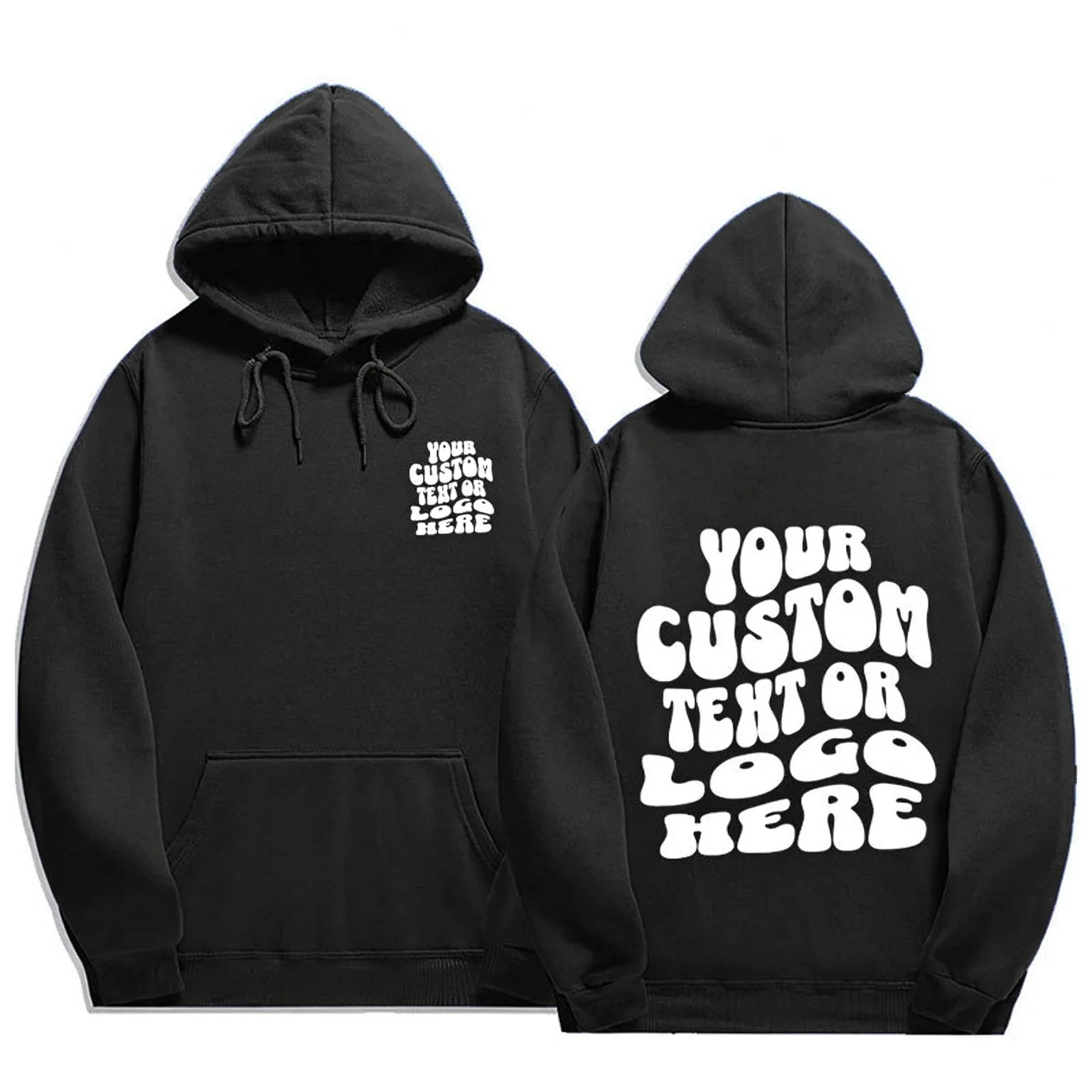 Custom Print Women Hoodie Sweatshirt Loose Long Sleeve Pullover, Personalized DIY Streetwear Hooded Top Autumn Daily Outfit