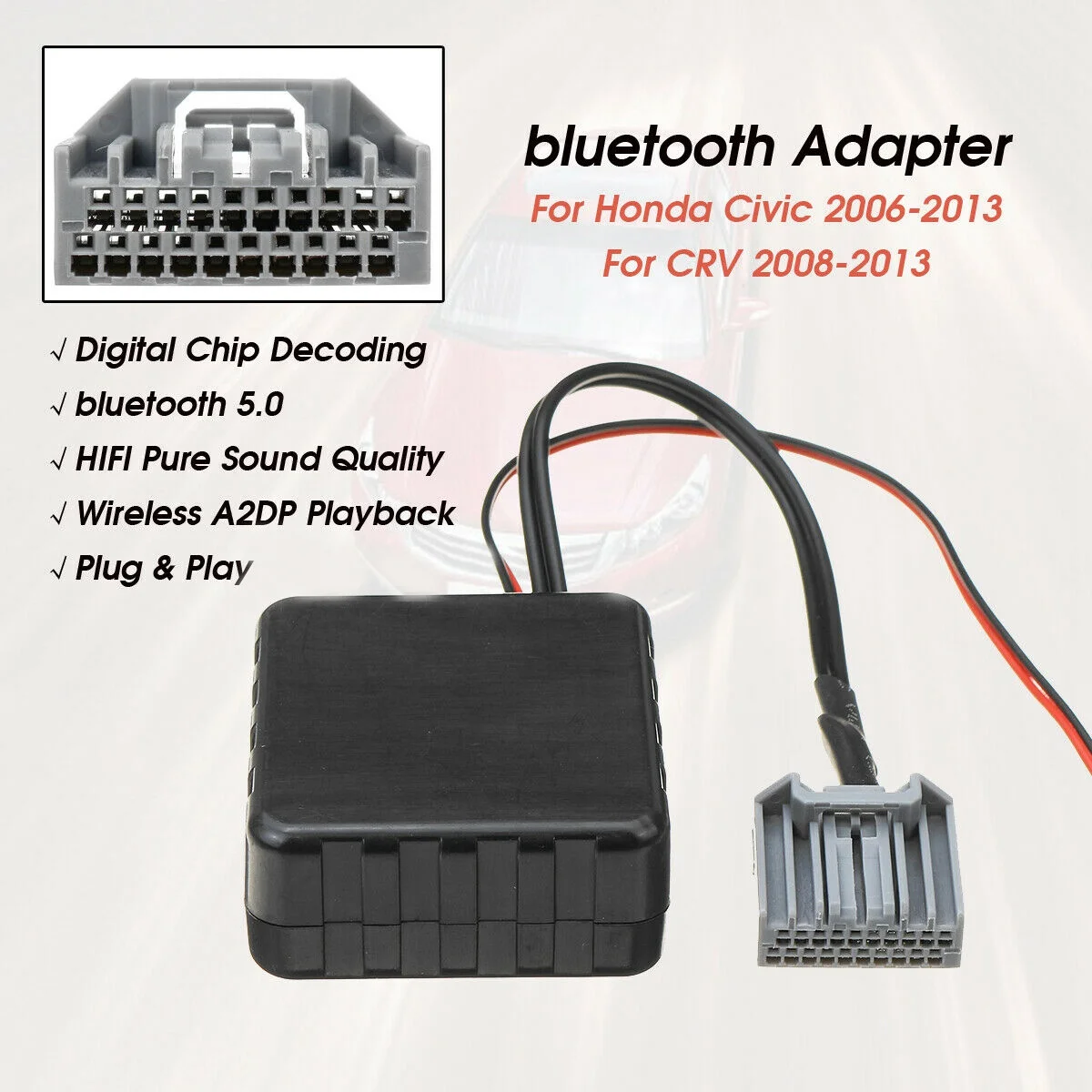 وحدة بلوتوث لاسلكية للسيارة ، كابل صوت Aux لهوندا سيفيك way-way CRV-ondus