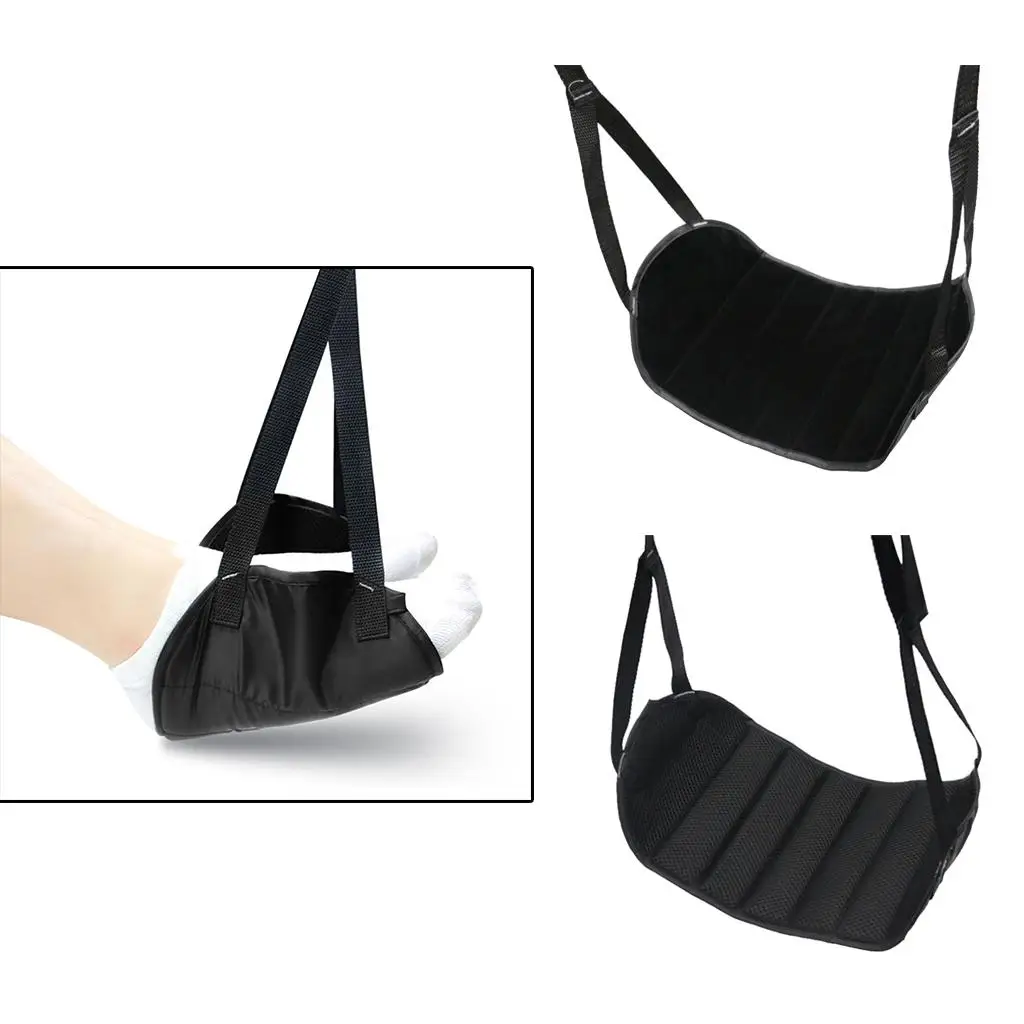 Foot Hammock Under Desk Adjustable Strap Ergonomic Feet Support Rest for Office Home Study Travel