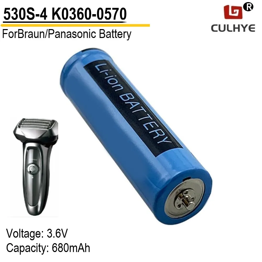 

Литий-ионный аккумулятор 3,6 В для фотоаппарата Panasonic K0360-0570, WESLV9ZL2508, ES8042, ES8043, ES8044, ES8048, Braun 530S-4, 550CC-4, 590CC-4