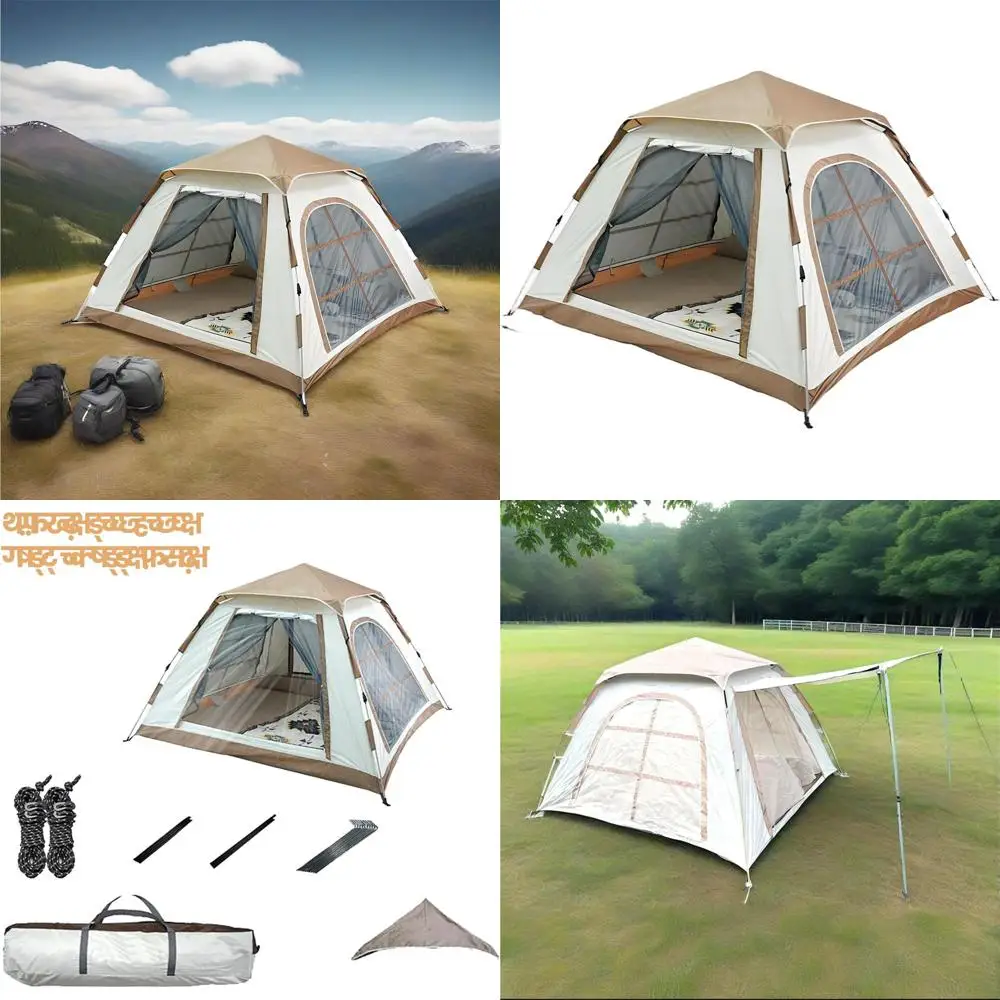 

Легкая водонепроницаемая палатка-кабина на 3-4 человека, ткань Оксфорд 150D с серебряным покрытием PU1000