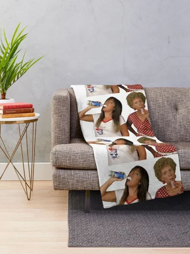 Kath and Kim: Whipped Cream Throw Blanket Hair Blankets For Sofas Decoratives Blankets