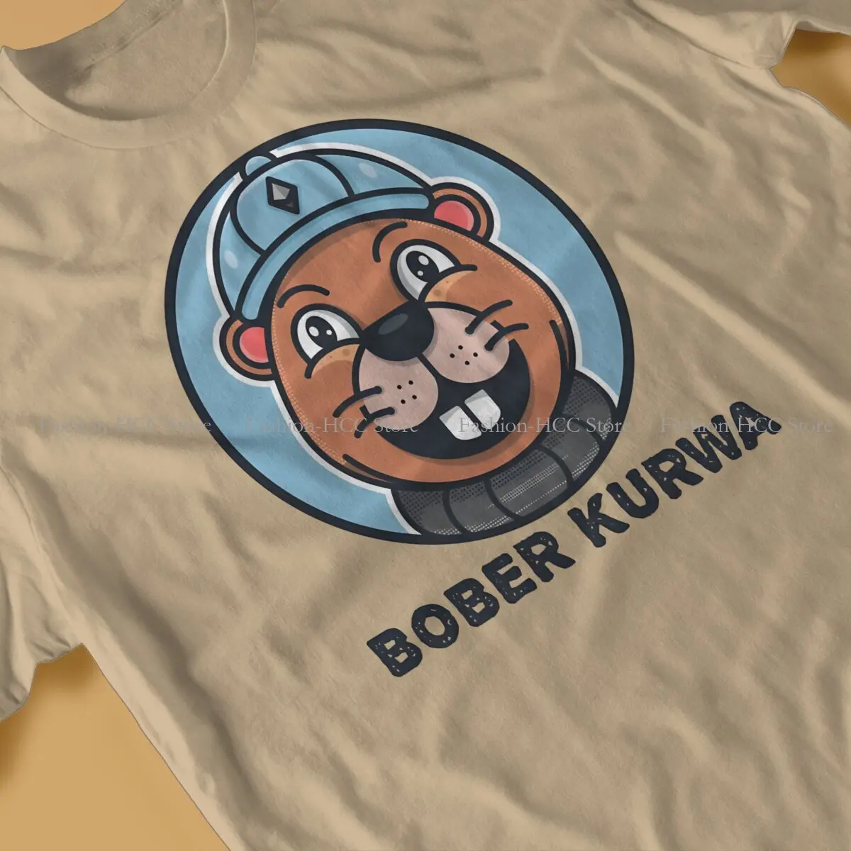 Bober Beaver Cute Face T Shirt Classic Teenager Grunge High Quality Tshirt Loose Crewneck Men Clothes