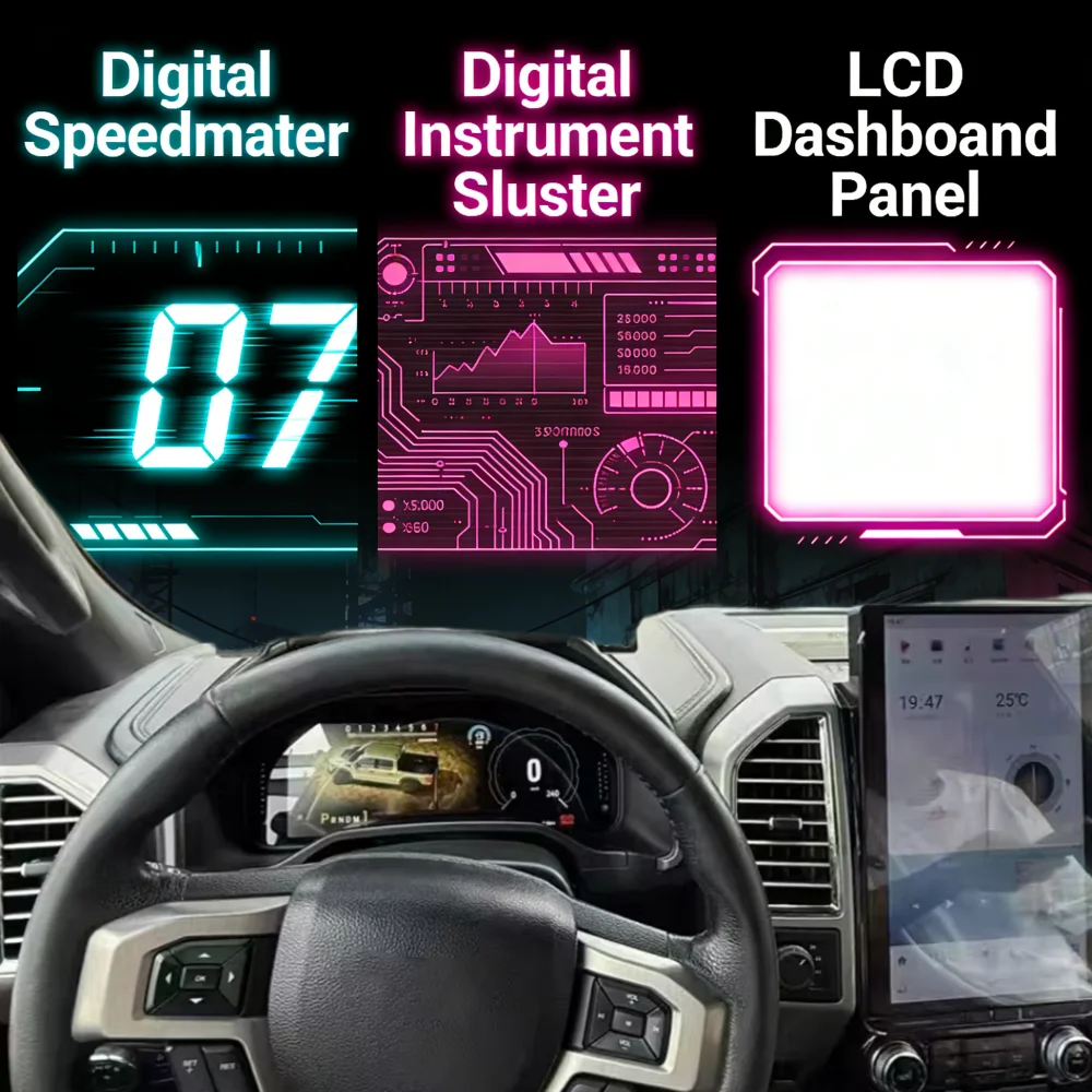

13.1 inch LCD Digital Dashboard Cluster For Ford F150 2009-2020 Linux System Speedometer Virtual Instrument Panel Cockpit Meter