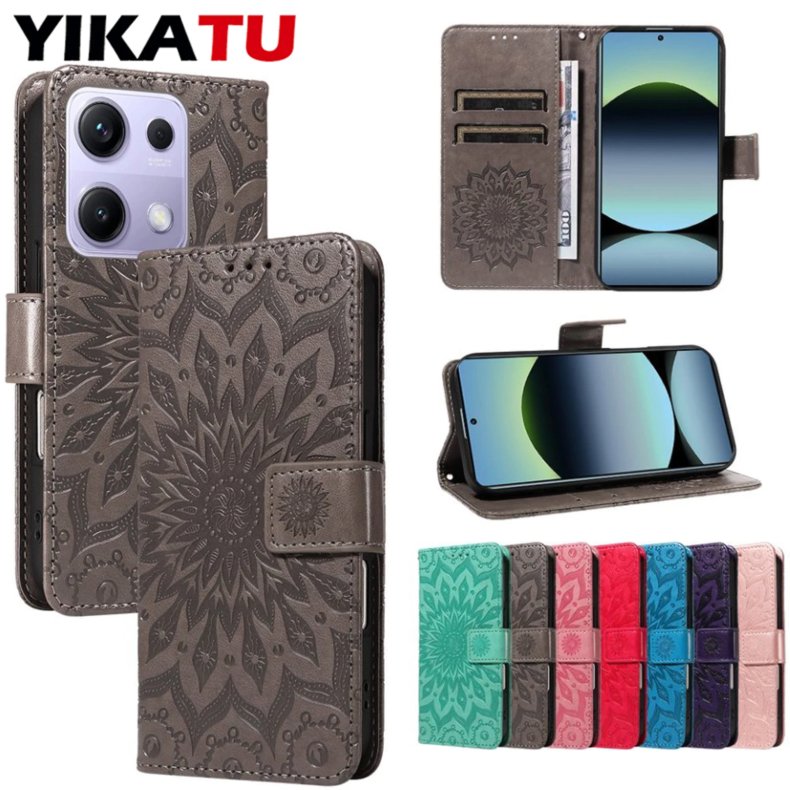 

14 Model Card Slot Magnetic Flip Wallet Leather Case For Xiaomi Redmi 9T 9C 9A A5 4G A4 5G A3 A1 10X 10C 10A 10 Prime Plus