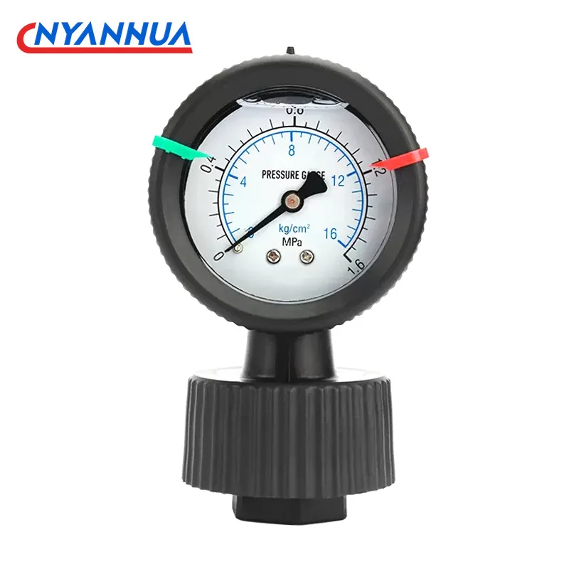 PP Diaphragm Pressure Gauge All Plastic Gauge Acid And Alkali Resistant Anti-corrosion Internal Diameter 1/2 0-25KG