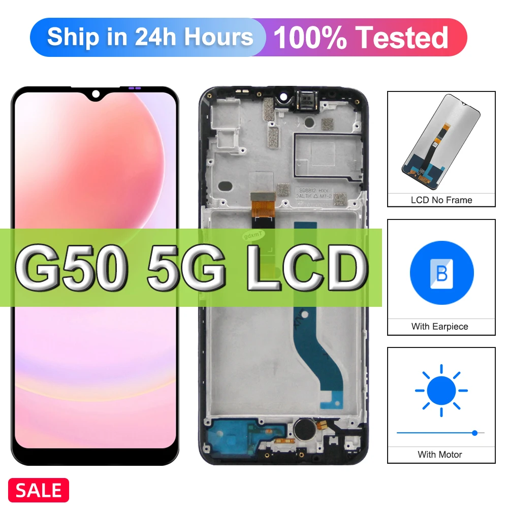

6,5-дюймовый дисплей для Motorola Moto G50 5G XT2149-1, ЖК-экран, сенсорный дигитайзер в сборе для Moto G50 5G, экран дисплея