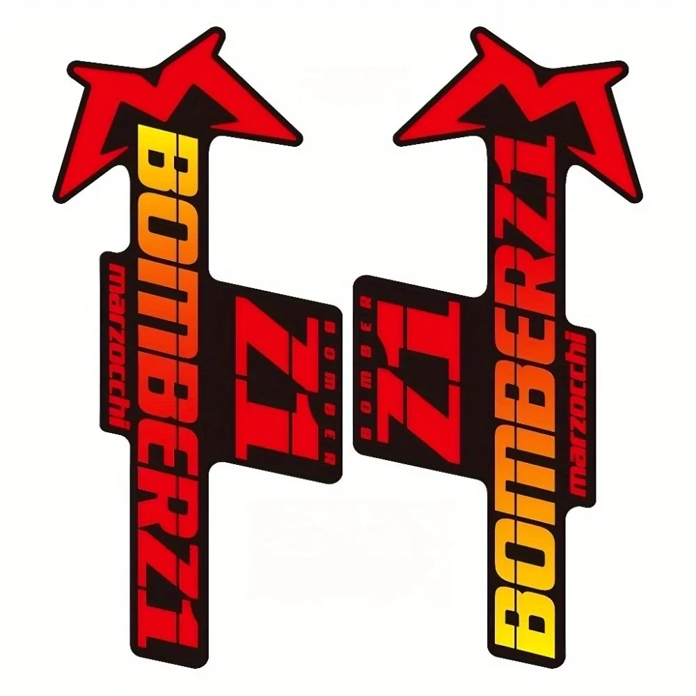 2 Peças Adesivos de Vinil Marzocchi BOMBER Z1 para Garfo Dianteiro de Bicicleta de Montanha Decoração de Garfo de Bicicleta