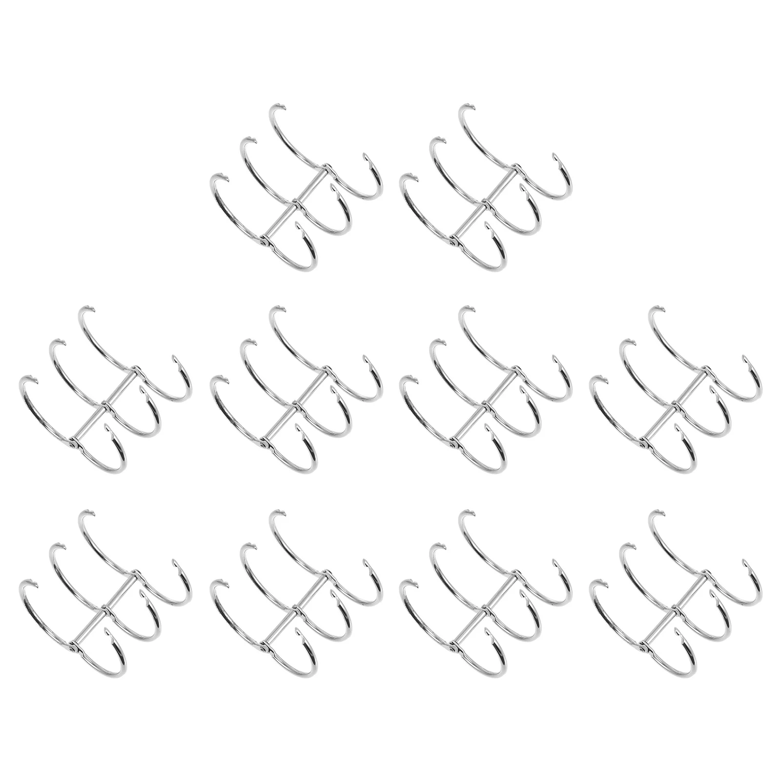 

10 Pcs Notebooks Metal Craft Rings for Index Cards Binding Supplies Leaf Binder Silver Clips