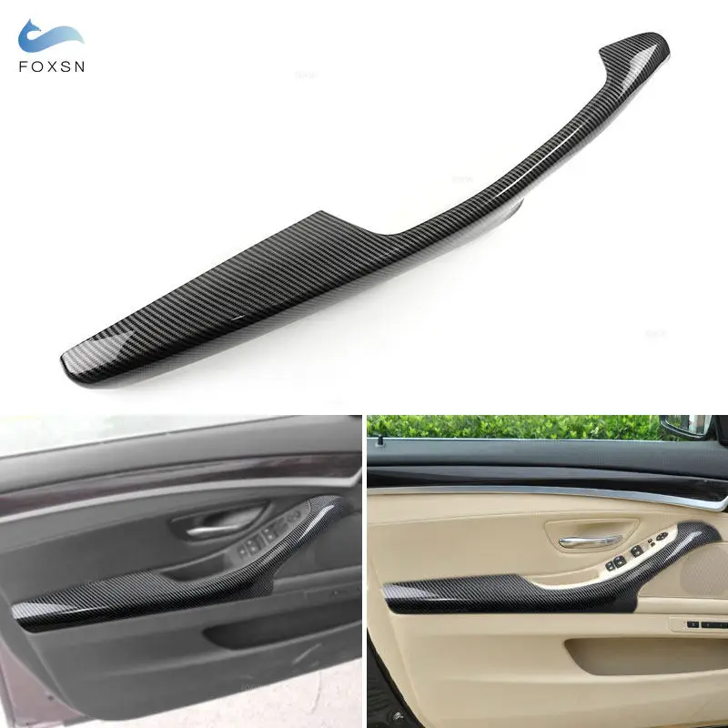 

Carbon Fiber Texture Car Styling Interior Front Driver side Door Panel Armrest Cover Trim For BMW 5 Series F10 F18 2011 - 2017