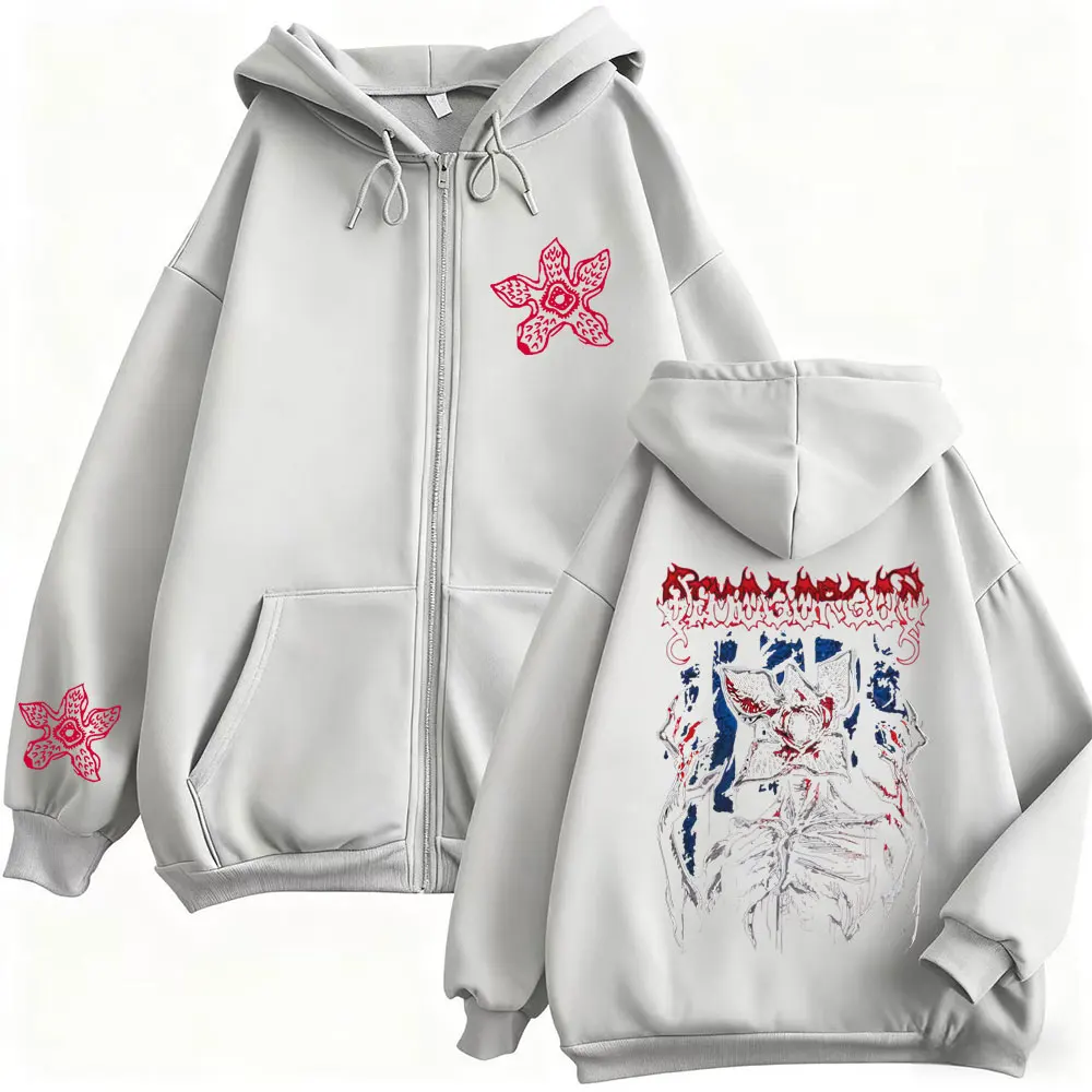 محدودة الإرهاب ديموجورجون أكلة لحوم البشر زهرة الوحش قلنسوة بسحاب المشجعين هدية إيدي مونسون الرجال النساء عادية خمر زمم سترة