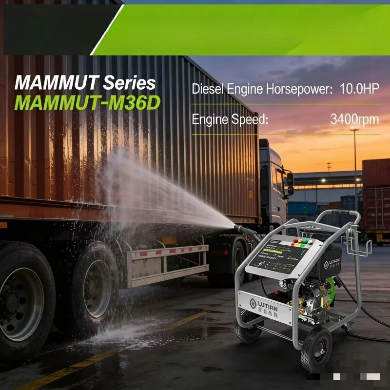 Hot-selling Diesel-powered Ultra-high Pressure Washer Car Wash Machine 250bar Commercial 18L/min Motor 10HP