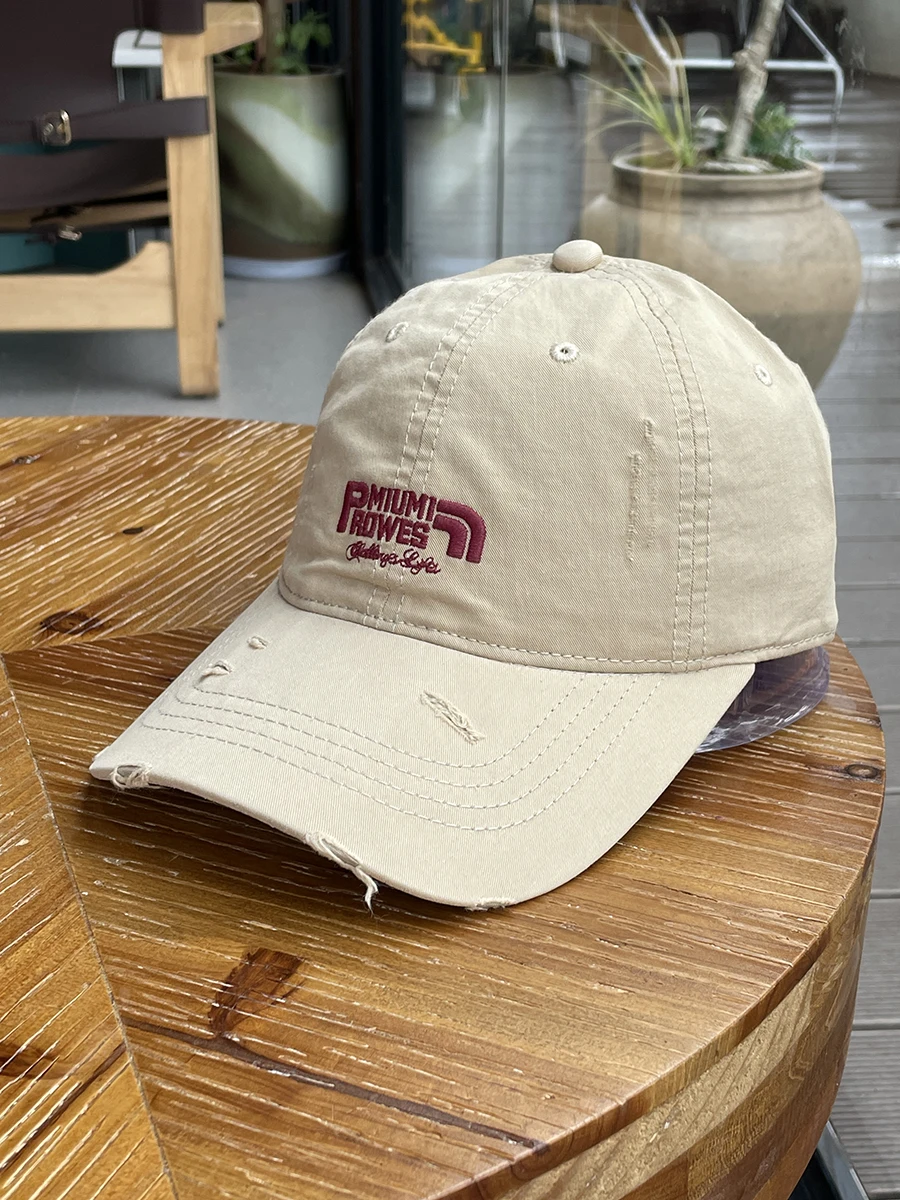 Spring outing baseball cap wide brim soft top letter embroidery cap men
