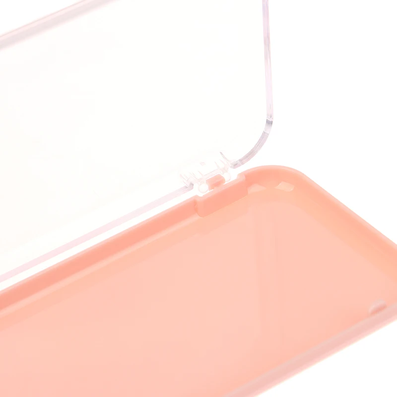 Rechteckige, transparente Kunststoff-Schmuckschatulle, Aufbewahrungsbox für Press-On-Nägel mit Deckel, Display-Organizer für künstliche Nägel, Salon-Organizer-Behälter – Detail 18