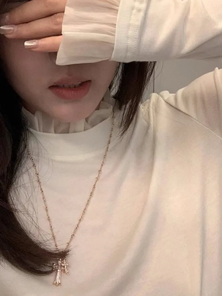 

Faionable Корейский Sle Spliced Long Sve Base irt Удобный женский вязаный топ простого дизайна Ele Sle