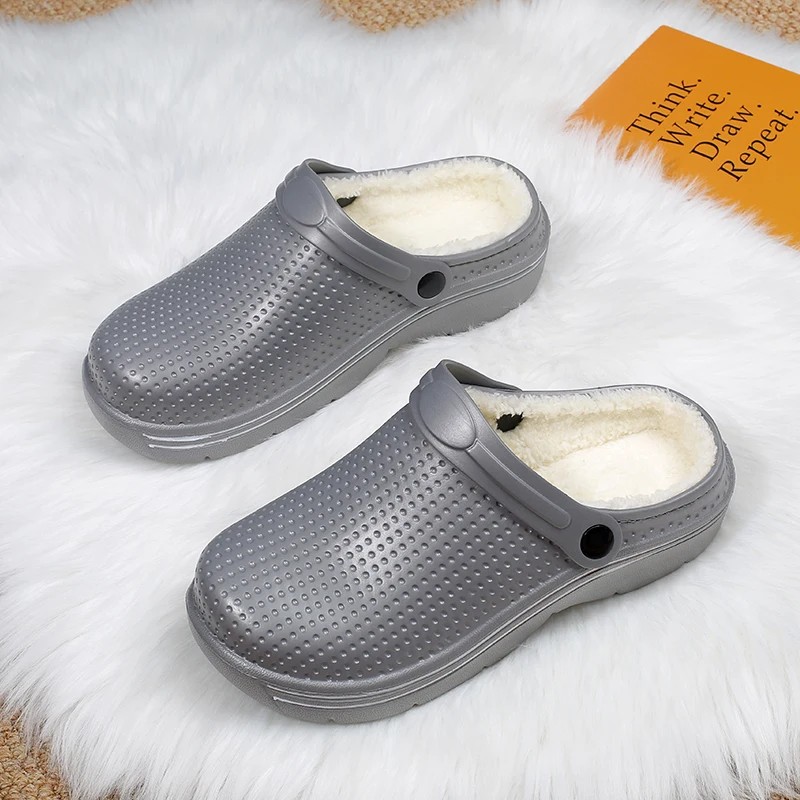 Autumn Winter Men Women Cotton Slippers Outdoor Indoor Plush Flats House Warm Shoes New Male Couple Home Bedroom Cotton Slippes
