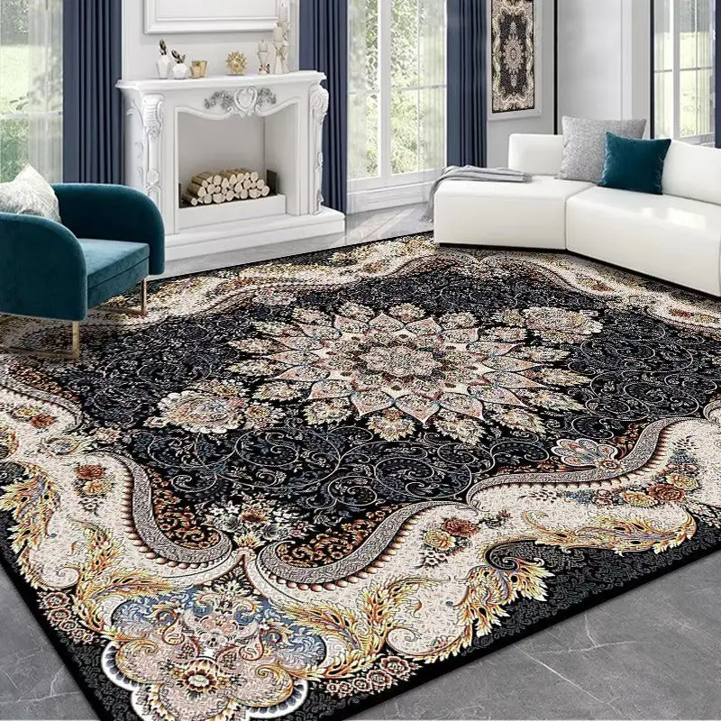 Persian Style Carpet for Living Room Home Decoration Retro Lounge Rug Soft Bedroom Carpet Non-slip Bedside Mats Washable 200x300