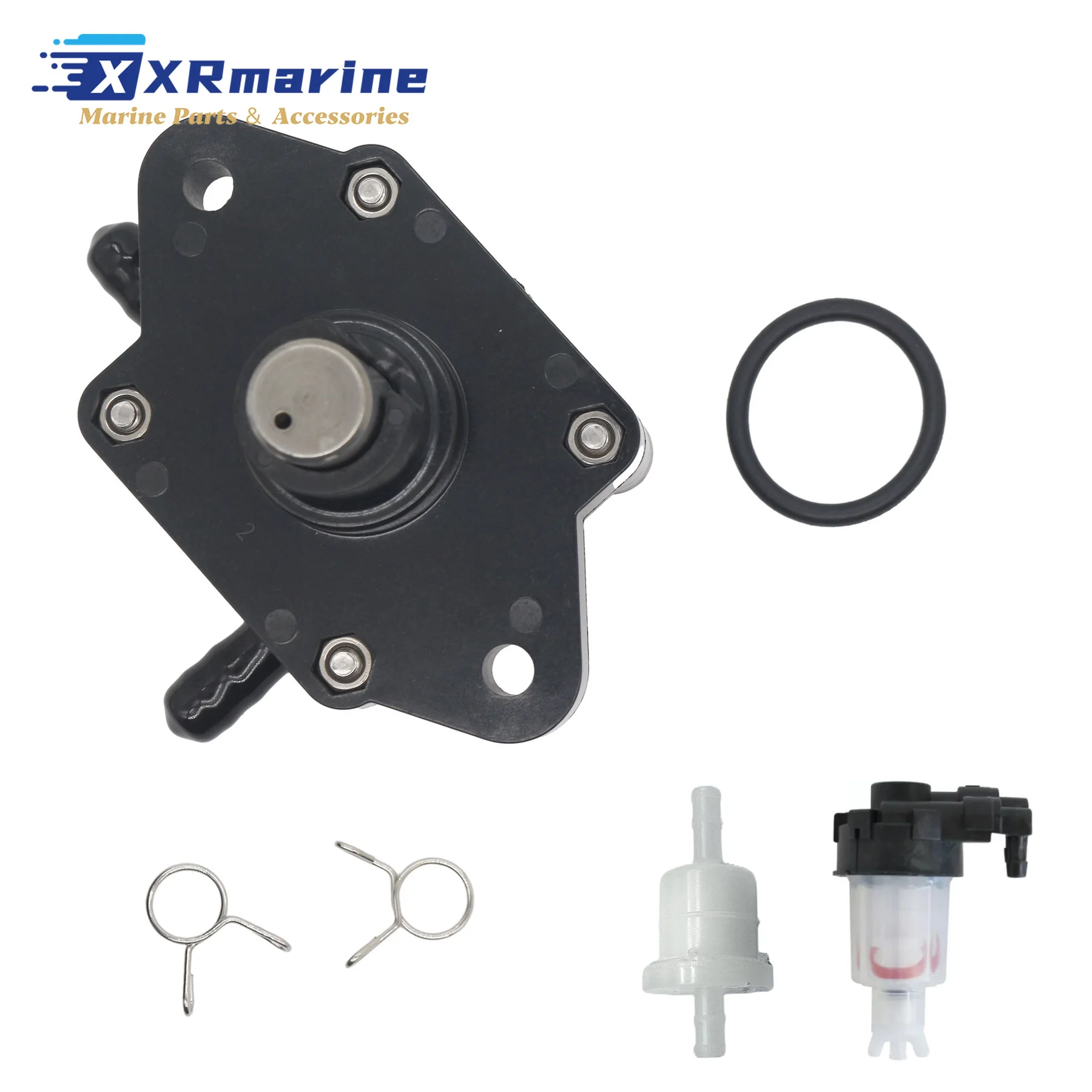 Fuel Pump 3H8-04000-1 W/ Fuel Filter 3RS-02230-0 369-02230-0 for Nissan Tohatsu 4-Stroke 9.9 15 18 20 HP Marine Outboard Motors