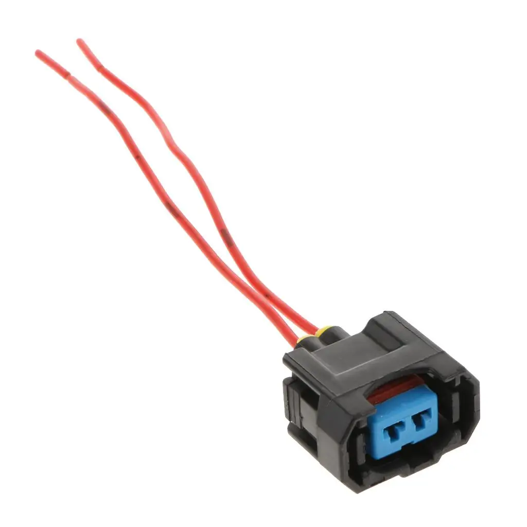 Automotive Fuel Injector Connector Female 2 Pin Plug Heat Resistant Wiring Pigtail Adapter for Carburetor