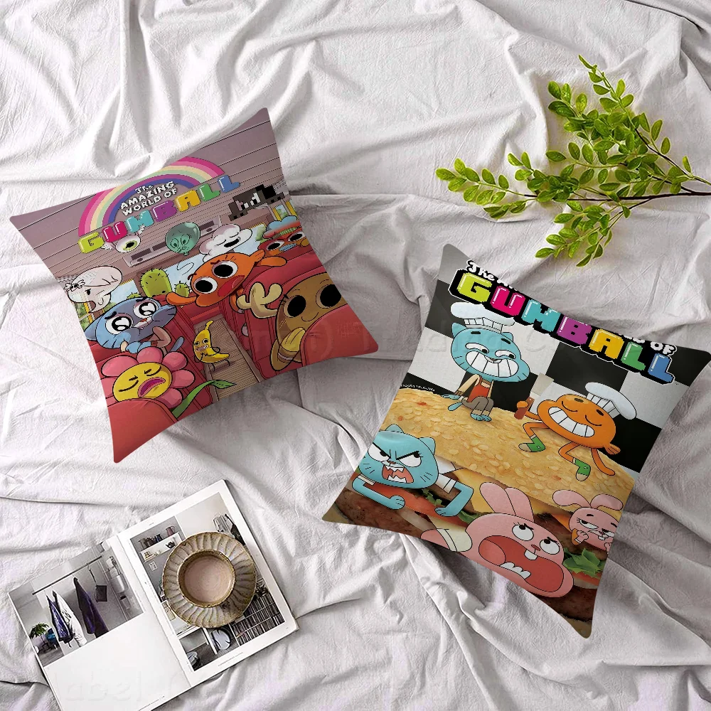 

The Amazing Funny W-world Of GumballPersonalized Pillow Dust Cover Bedroom Kids Party Decoration Pillowcase Birthday Children