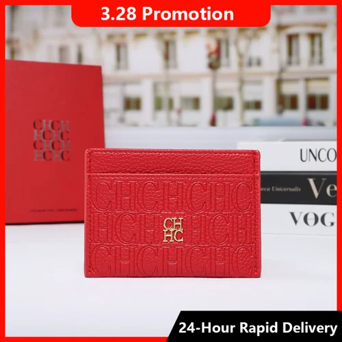 Imagen 1 del producto Cartera Clásica de Moda para Hombre y Mujer, Diseño de Letras con Textura Genuina, Clip para Tarjetas, Empaque Simple CH