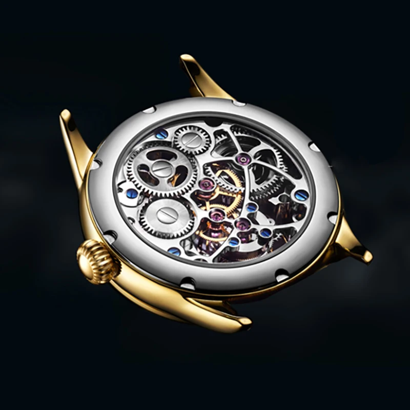 AESOP 100% Real Tourbillon Skeleton Watch For Men Top Brand Luxury Mechanical Watches Waterproof Wristwatches 2023 Zodiac Cattle