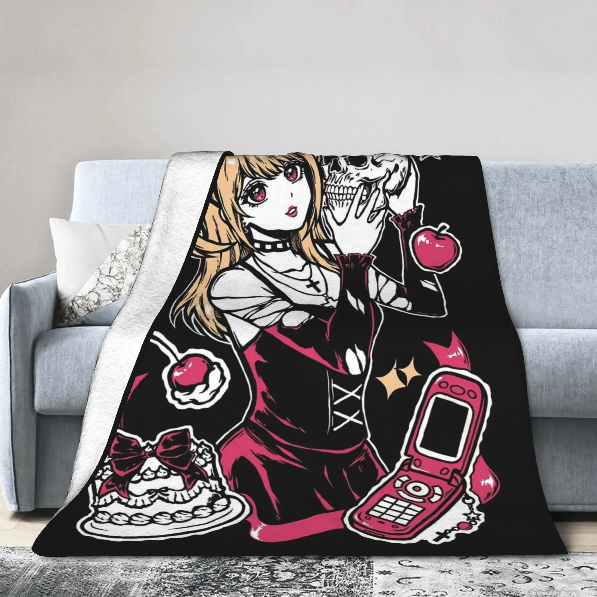 Deaths Notes Amane Misa Blanket Fleece Spring Autumn  Portable Warm Throw Blanket for Bedding Couch Plush Thin Quilt