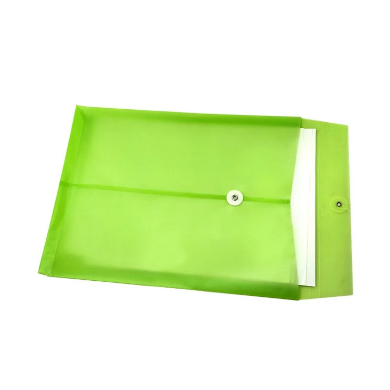 Customized product、A4 Plastic Paper File Bags Document Folder with String Tie Closure Envelope Storage Pouch for Offi