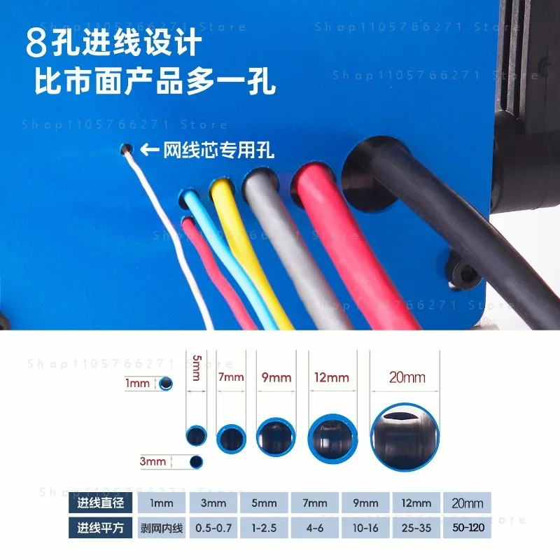 Manual Wire Stripping Machine for Copper Cable Recovery, 0.5-20mm Multi-Hole Cable Stripper, Hand Crank & Electric Drill Compati