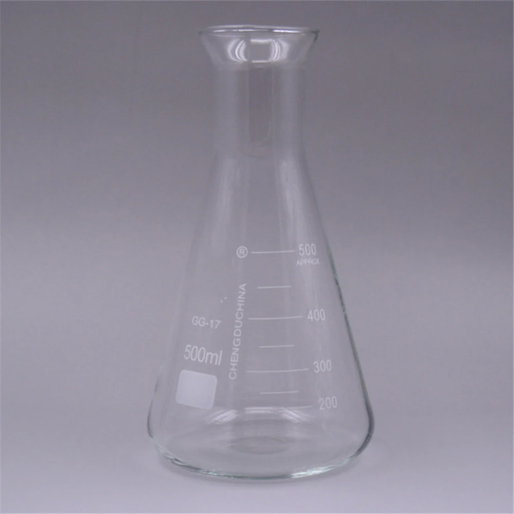 

500ml,Glass Erlenmeyer Flask,Glass Conical Flask,Bell Mouth Neck ,Laboratory Glassware
