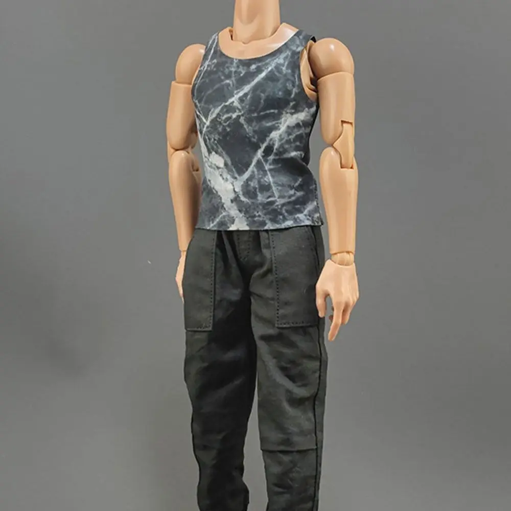 Male Hiking Clothes Soldier Casual T-shirt 1/6 Miniature Clothing Doll Sports Bottom Soldier Figure Accessory For 12"Action Doll