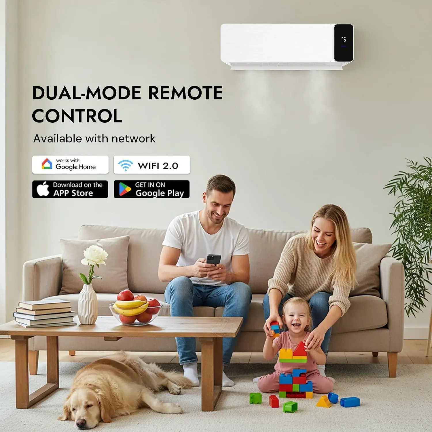 12000 BTU Mini Split AC/Heating System 115V 20 SEER2 Ductless | Energy-saving Inverter Air Conditioner and Heater Combo, Custom