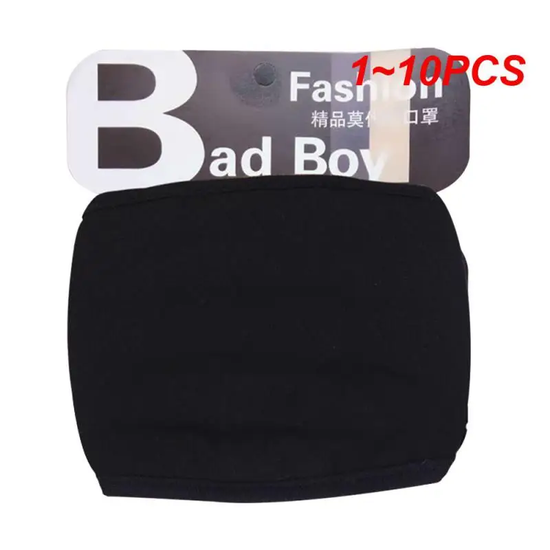 Mascarilla facial de algodón suave para ciclismo, máscara de seguridad transpirable, a prueba de viento, para exteriores, Unisex, de 1 a 10 piezas