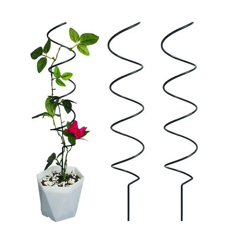 Flower Stakes And Supports 3-Piece Iron Plant Stake Flower Supports 17-Inch Tomato Cages Plant Stakes And Supports Garden Flower