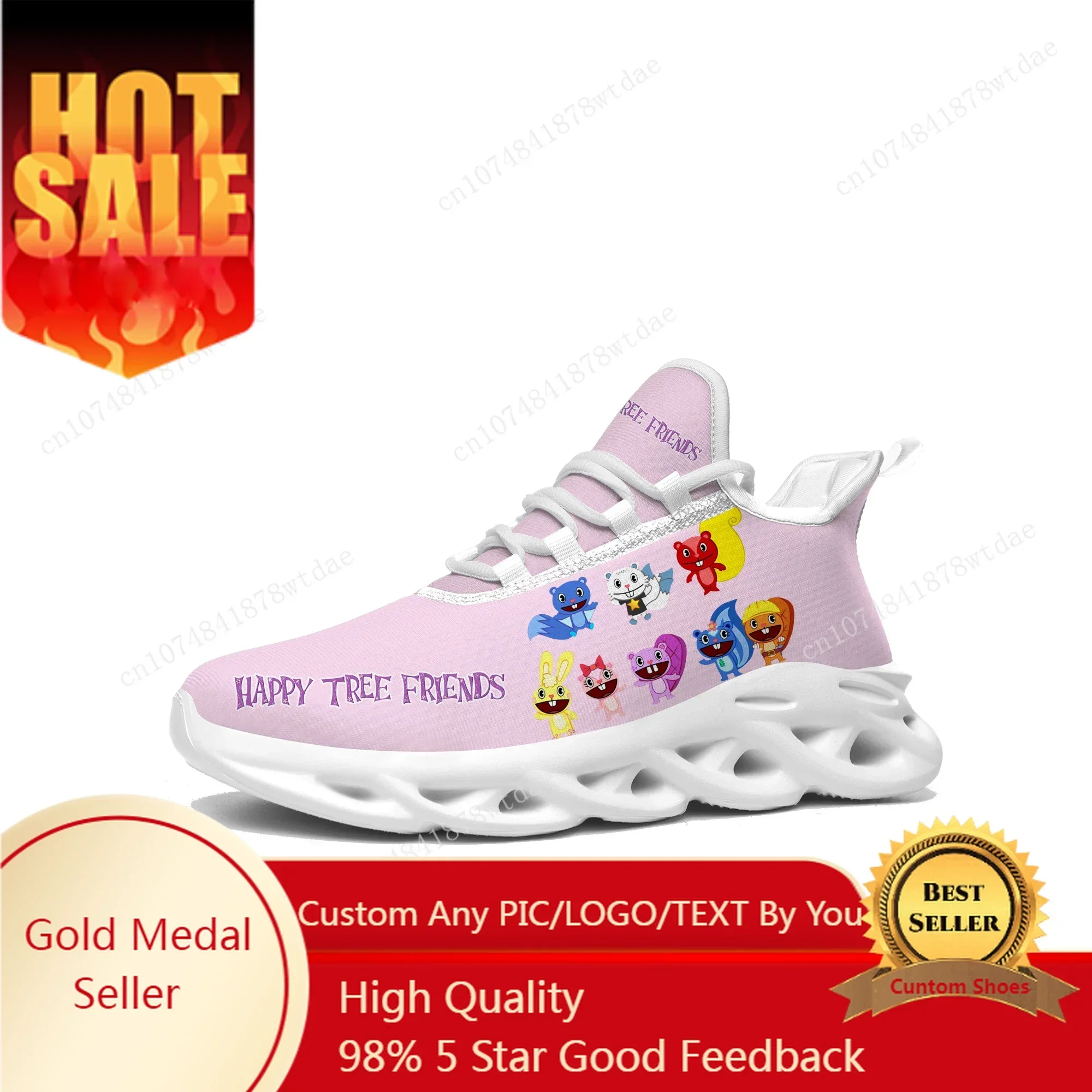 

Happy Tree Friends Flats Sneakers Mens Womens Teenager Sports Running Shoes High Quality Cuddles Custom Lace Up Mesh Footwear