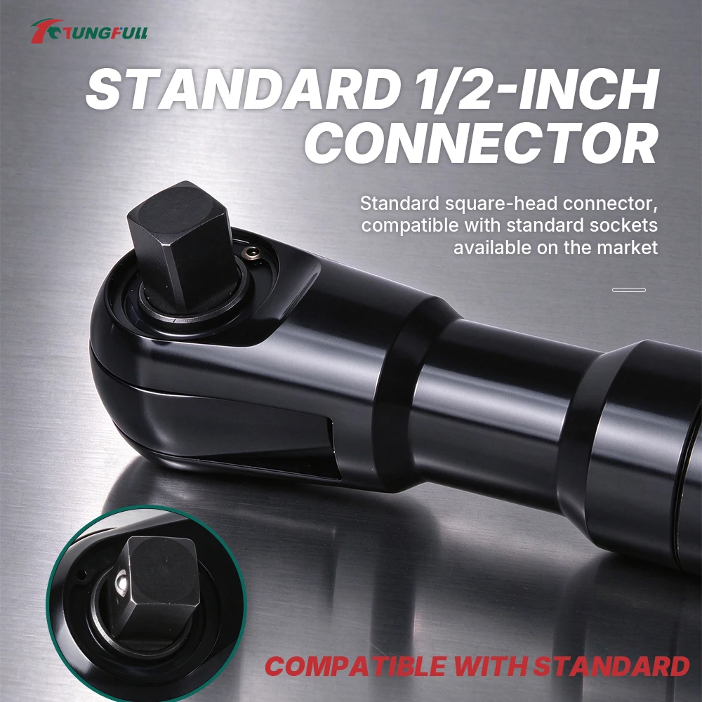 1/2 Inch Ratchet Socket Wrench Compact Narrow Head Reversible for Electric Manual Pneumatic for Vehicle Maintenance Bolt Work
